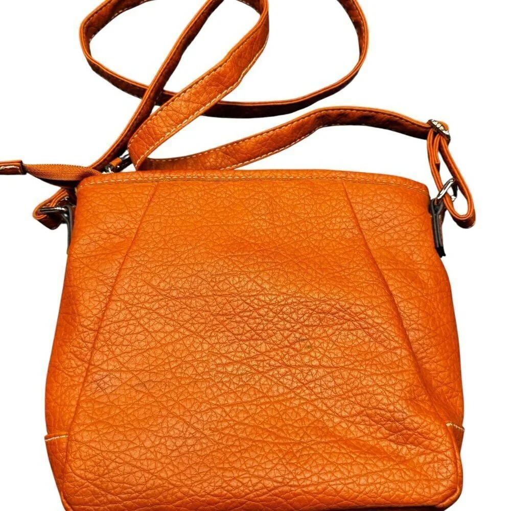Vintage Rosetti Orange Leather Crossbody Bag